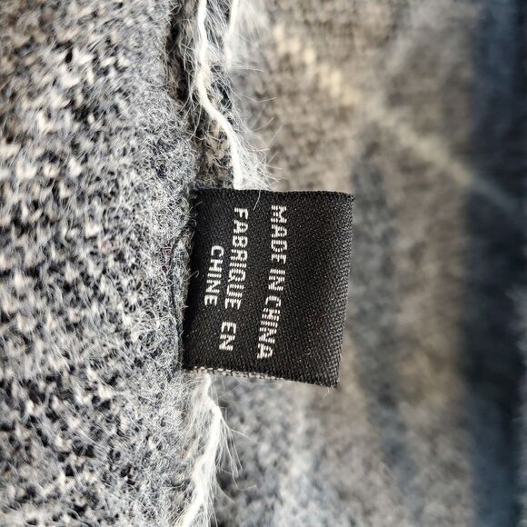 by Anthropologie Checkered Plaid Open Front Long Sweater Vest OS Preppy Career - Picture 10 of 11